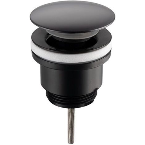 BUNTHAUS Bouchon de vidange de luxe 1¼\" – Noir mat – Ouverture facile – (1/5)