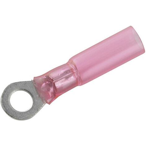 DSG Canusa 7932130302 Cosse à oeillet avec gaine thermorétractable Section max.=1.50 mm² Ø du trou=8 mm partiellement isolé rouge 1 pc(s) S50715 (1/5)