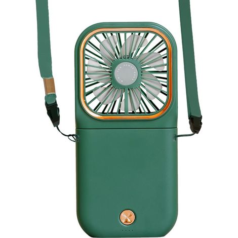 Mini-tragbarer, faltbarer Hängeventilator, USB-aufladbar, mit Handyhalterung, ideal für Reisen und Outdoor-Aktivitäten. (1/3)