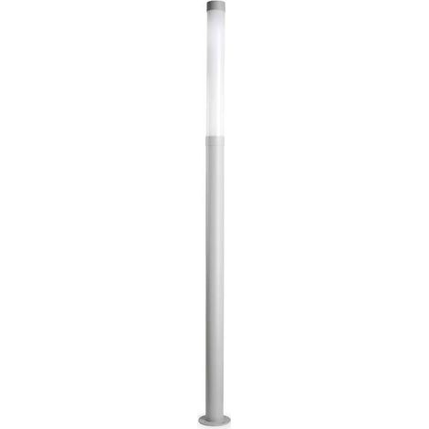 Leds-C4 Lyon - Bolardo de exterior gris 1x 2G11 181cm