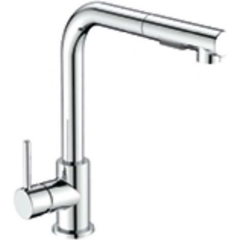 Grifo monocomando Phoenix con doccetta extraíble y 2 modos de chorro cromado (1/2)