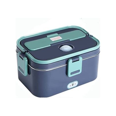Gamelle chauffante électrique 1.8 L – Chauffage rapide 80W 12V/24V – Boîte à lunch étanche avec sac isolant – Pour maison et voiture (1/2)