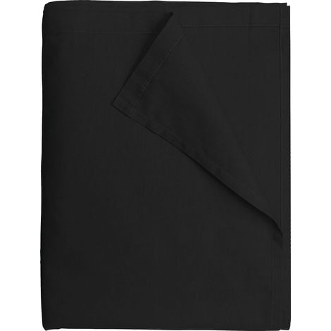 Drap Plat 240x300 cm Noir - 100% coton 57 Fils