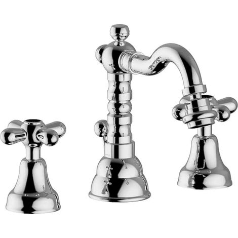 Teorema - Batteria Bidet Tre Fori Con Canna - Serie: Daisy - Colore: Cromato - Articolo: 70419110X4 (1/2)