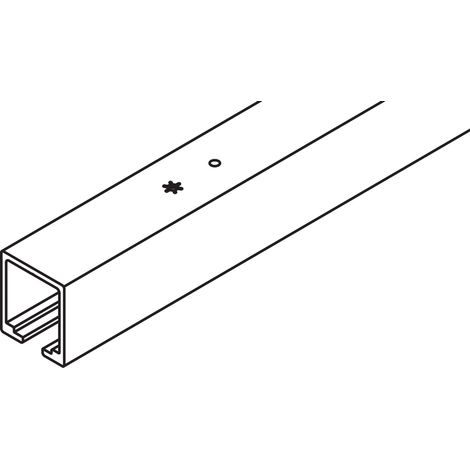 Hawa Laufschiene Junior 120 eloxiert gebohrt LM 2500 mm