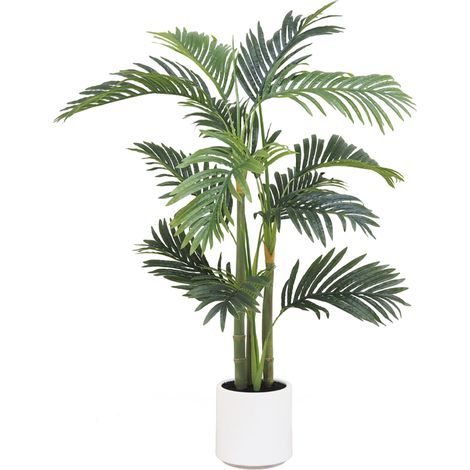 Palmier artificiel pot blanc 110cm (1/4)