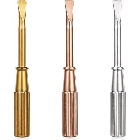 Lot de 3 mini tournevis en acier titane pour la réparation de bracelets, 52 x 5 x 4 mm. Outil de démontage et  réparation pour bracelets et bijoux (1/5)