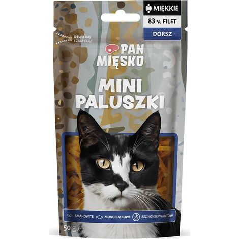 Mr. Meat Katzenleckerlis – Weiche Mini-Sticks Kabeljau 50 g