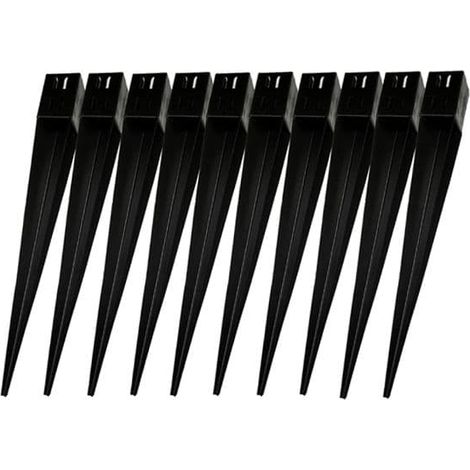 x10 4" Spike Wedge Grip Fence Supports - 100MM Post Timber Drive In Holder Like Metpost (1/5)