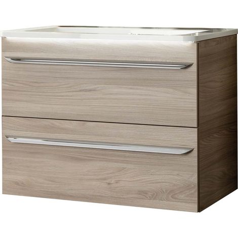 Fackelmann LUXOR Badmöbel Set 2-teilig 80 cm, Braun, Gussmarmor"-"90206145 (1/5)
