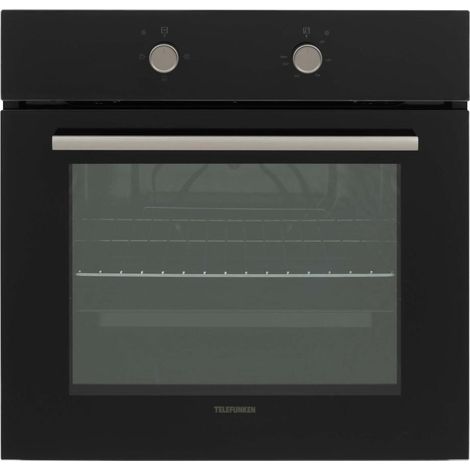 Telefunken – Four traditionnel émail 72L – Convection naturelle – Classe énergétique A – Nettoyage manuel – Couleur noir