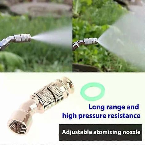 1Pc Brass Atomization Nozzle Adjustable Distance Spray Garden Medicine Cleaning Machine Agricultural Electric Sprayer Nozzle (1/5)