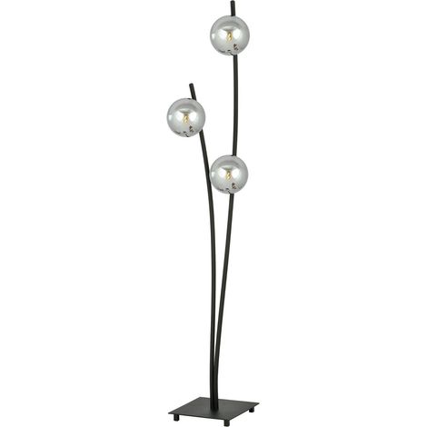 Emibig piantana Hunter LP3 nera/cromo 3xE14 150cm metallo (1/4)