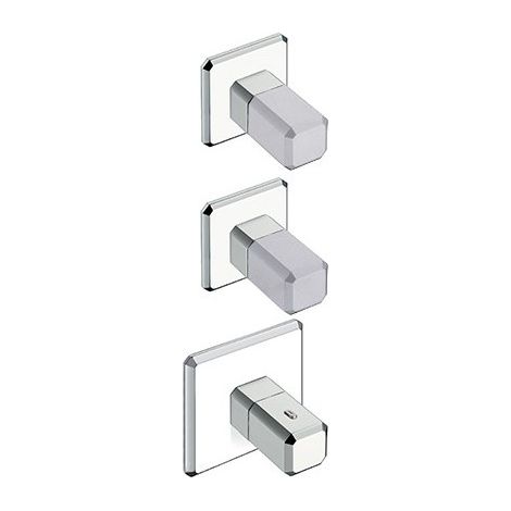 FACADE MITIGEUR THERMOSTAQUE ENCASTRE ITALY POIGNEE CALACATTA - CRISTINA ONDYNA IT77251CC