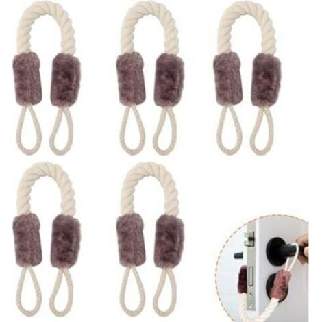 CSPARKV 5Pcs Cordons de Porte Anti Pincement Empêchent Les Blessures de Doigt Corde Multifonction en Coton Doux 60cm (1/4)