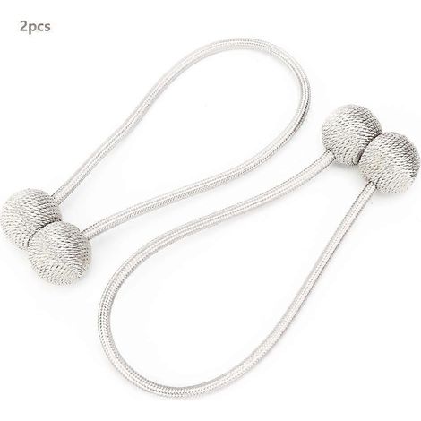 2Pcs Aimant Rond Classique Attache-rideau Boule Magnétique Crochet Fixation Embrasse Voilage Accessoire Décoration (1/5)