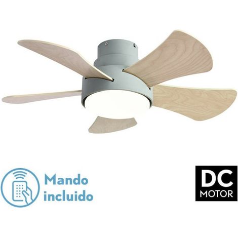 FABRILAMP Ventilatore 25w Dc Verde Gregario 5 Lame Rev. Bianco/Faggio 6 Velocità 3000-4000-6000k 82D Telecomando, memoria e Timer (1/4)