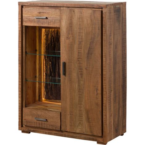 Kommode Akazie 88x40x120 natur lackiert BARK 125