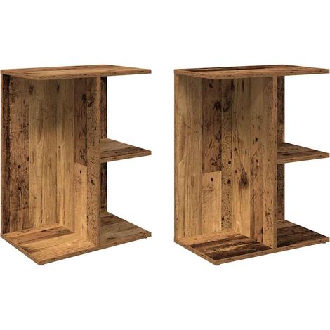 Maison Exclusive - Nachttische 2 Stk. Altholz-Optik 46,5x29x61 cm