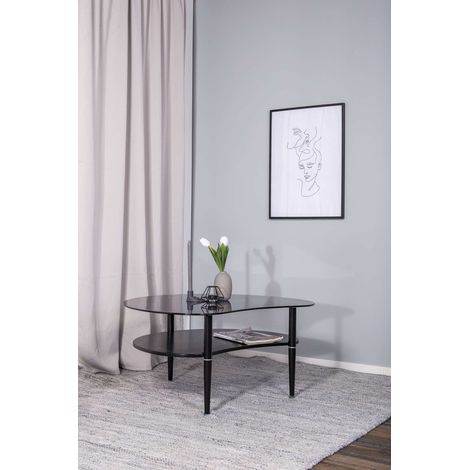 Egg table basse 1 étagère noir. (1/5)