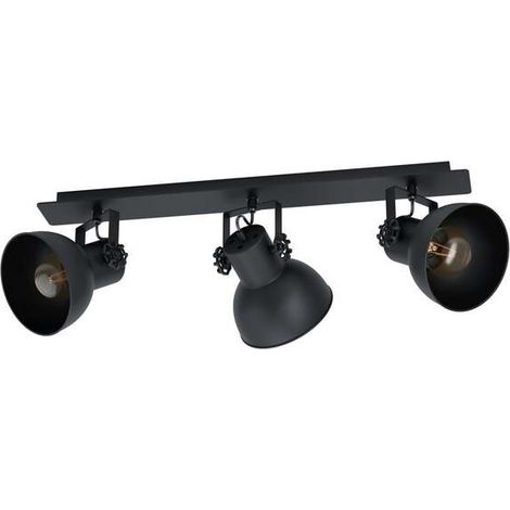 [GEBRAUCHT] B-Ware Eglo Deckenstrahler Barnstaple LED Strahler 3-flammig dimmbar schwarz Holz Stahl (1/2)
