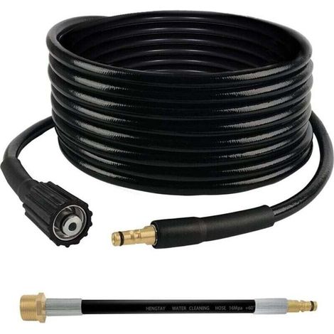 6 m Hochdruck-Schlauchreinigungsset für Kärcher K2, K3, K4, K5, K6, K7 – Robuster Gummischlauch – Maximaler Druck 160 bar