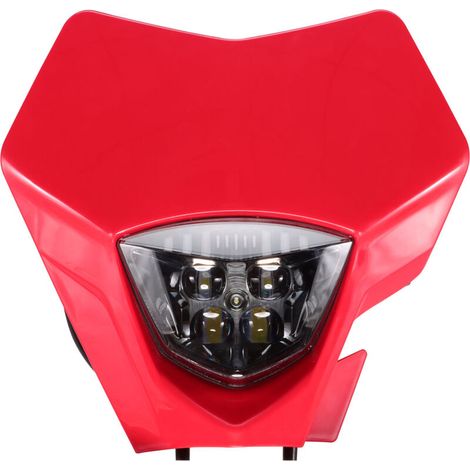 Universeller roter LED-Scheinwerfer für Offroad-Motorräder, hohe Leuchtkraft, wasserdicht, kompatibel mit verschiedenen Modellen, darunter Honda, Yamaha, Kawasaki und Suzuki, zur Modifizierung der Sch (1/4)