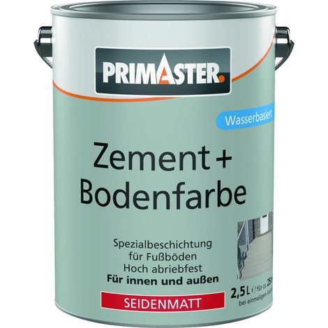 Primaster Zement und Bodenfarbe 2,5 L kieselgrau Putz