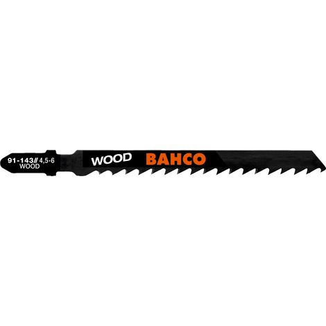 Bahco – Lame de scie sauteuse pour bois et plastique 100mm – 8 dents/pouce – Acier carbone pour coupe nette – Compatible avec machines standardisées (1/2)