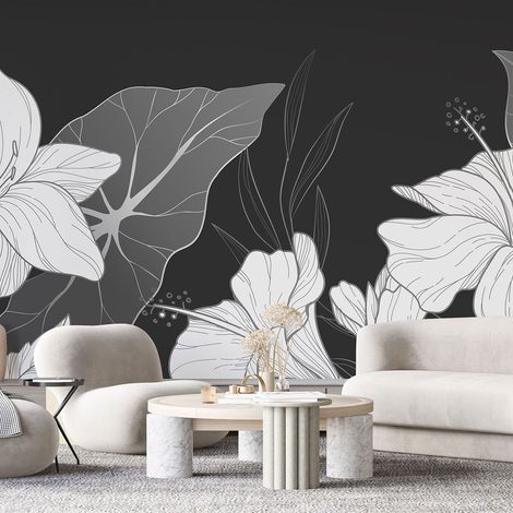 Papier peint panoramique - Fleurs - 130 cm x 58 cm (1/4)