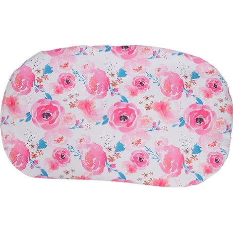 Housse de Baby Lounger Lavable et Respirante pour Nouveau-né - Motif Fleur Rose Délicat (1/5)