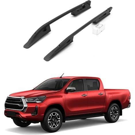 TURTLE kompatibel mit Toyota Hilux 2005-2014 Dachreling Falcon Schwarz (1/2)
