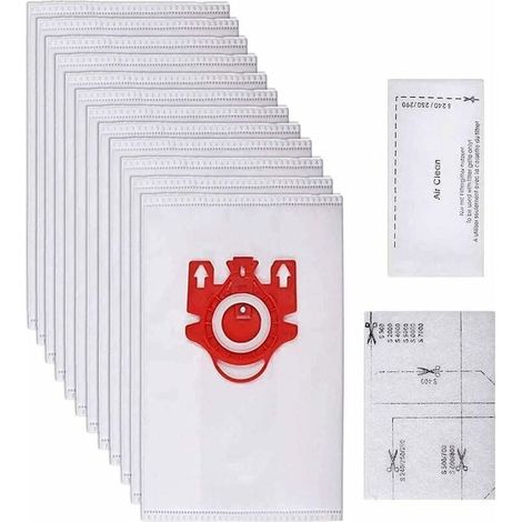 12 sacchetti per aspirapolvere Miele serie F/J/M HyClean 3D Efficiency, compatibili con Miele 9917710 (1/4)