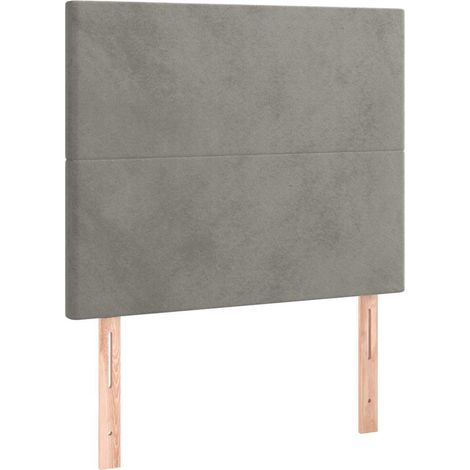 Maison Exclusive - Cabecero gris claro 100x5x118/128 cm terciopel (1/5)