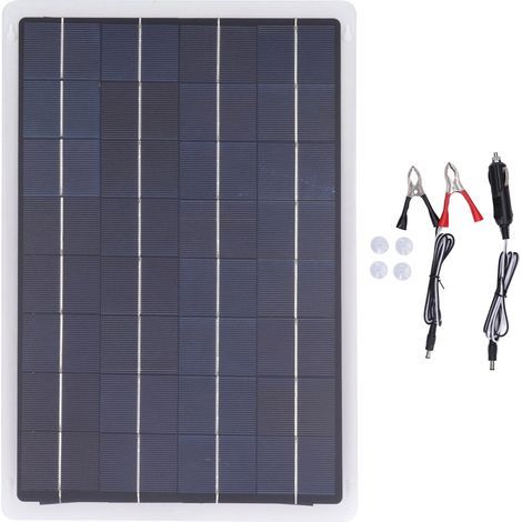 Chargeur de batterie solaire 12V, contrôleur de charge MPPT intégré, entretien de panneau étanche IP67, 10W (1/5)