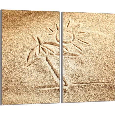 Protezione per piano cottura in vetro 2x30x52 Beach (1/5)