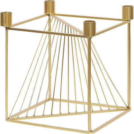 Candelabro de metal dorado 23 cm accesorio decorativo glamour Mindoro