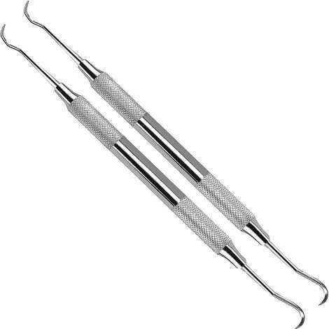 Outil professionnel de détartrage - détartreur double embout pour les dents (lot de 2) (1/5)