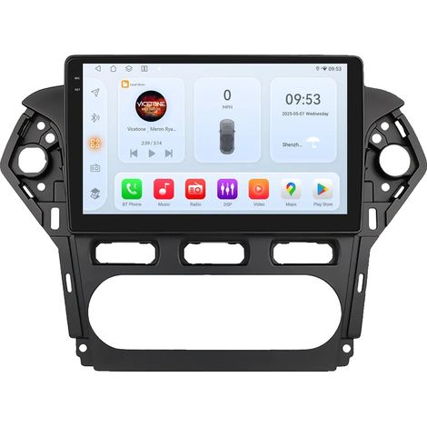 Autoradio, Écran Tactile, Lecteur Multimédia, compatible avec Ford Mondeo 2010-2014, QS8 (8 Go 128 Go) (1/2)