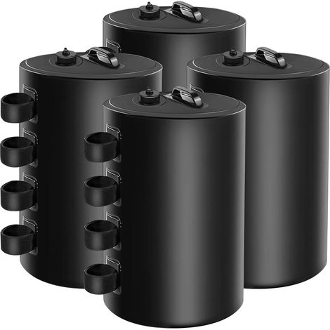 Paquet de 4 Poids de Water Bag Gazebo,Sac Water Bag Gazebopour Pieds de Tente Pop-up 10L,Réutilisable, Poids pour Les Jambes, Poids pour Jambes, tentes Pare-Soleil, Parasol (Schwarz) (1/5)