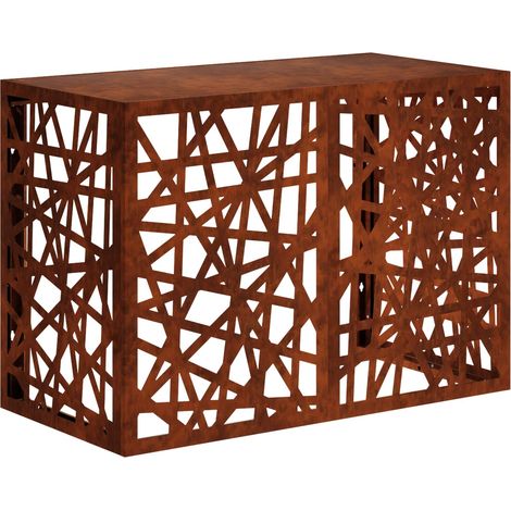Air Conditioner Cover Rusty 100 x 50 x 70 cm Weathering Steel vidaXL