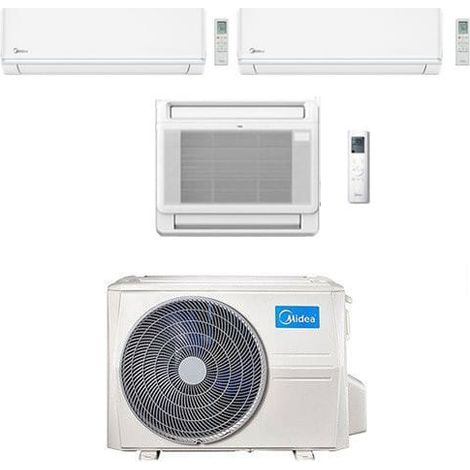 Climatizzatore Condizionatore Midea Evolution WiFi + Console Pavimento R32 Trial 9000 + 12000 + 12000 BTU con U.E. M3OA-27HFN8-Q INVERTER Classe A++/A+