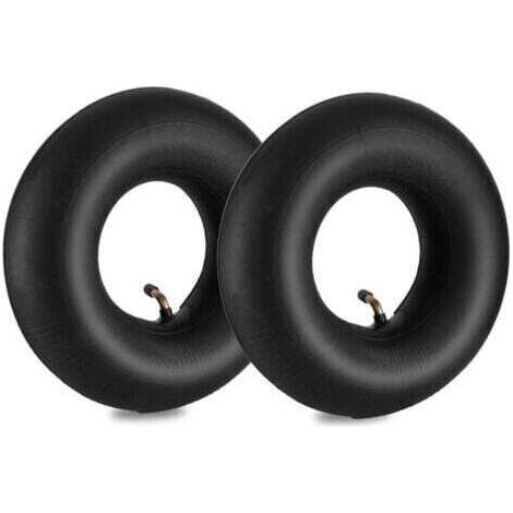 Pair 2 Pièces Chambre à Air 4.10/3.50-4 avec Tige de Valve pour Brouette Tondeuse Poussette Générateur Chariot de Jardin, (1/4)