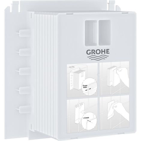 Grohe – Trappe de visite 40911000 – Adaptateur plaque de commande – Pour plaques de commande réduites – Série Rapid SL – Coloris gris