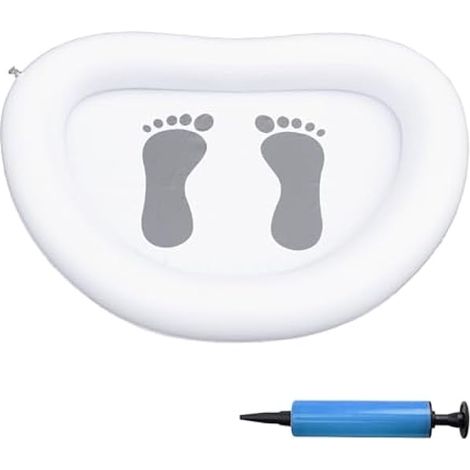 Bac À Pieds Gonflable - 45 X 35 X 15 Cm - Pour Plage Piscine Camping - Pompe Manuelle Incluse - 1 Pièce (1/5)