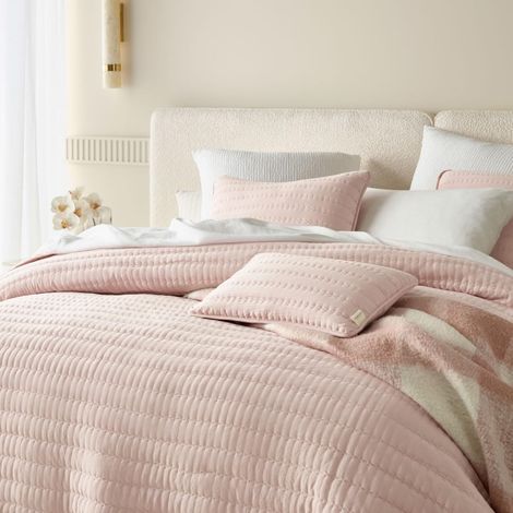 Dessus de lit Rose poudré 170 x 210 cm (1/5)