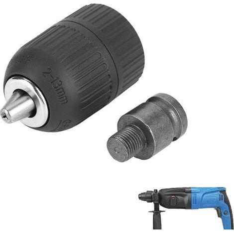 SJLERST Mandrin Perceuse, 2mm-13mm Mandrin Autoserrante, Mandrine pour Perceuse Sans Clé à Serrage Automatique Mandrin 1/2''-20UNF avec Adaptateur de Mandrin 1/2" (1/5)