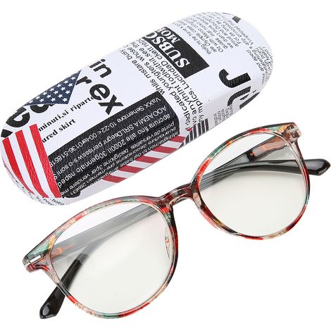 Lunettes de lecture élégantes pour presbytes, portables avec étui (+400, couleur thé) (1/5)