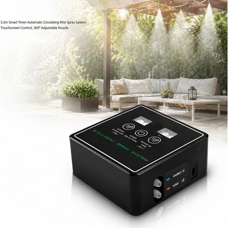 Système de brumisation - Écran tactile - Minuterie intelligente - 360° réglable - ABS Noir - pour terrarium reptiles (1/5)