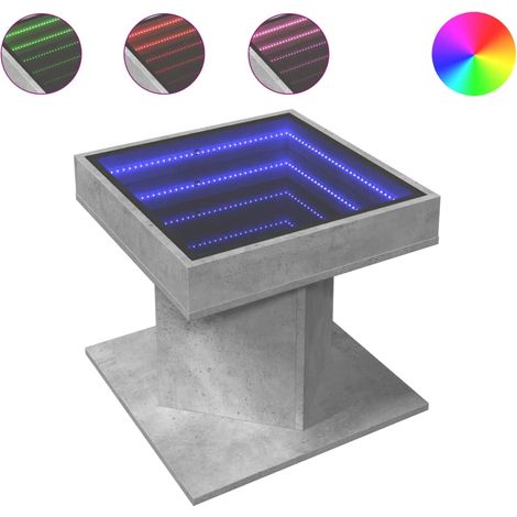 Maison Exclusive - Mesa de centro y LED madera ingeniería gris ho